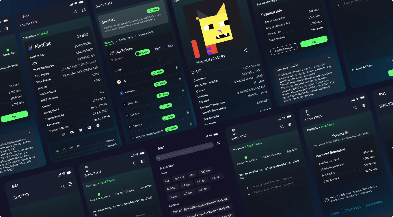 Tapalytics Token Analytics Dashboard mockup 5