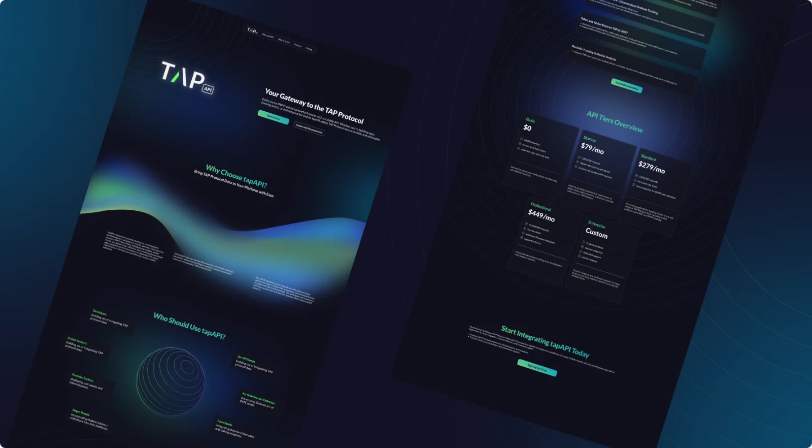 Tapalytics Token Analytics Dashboard mockup 4