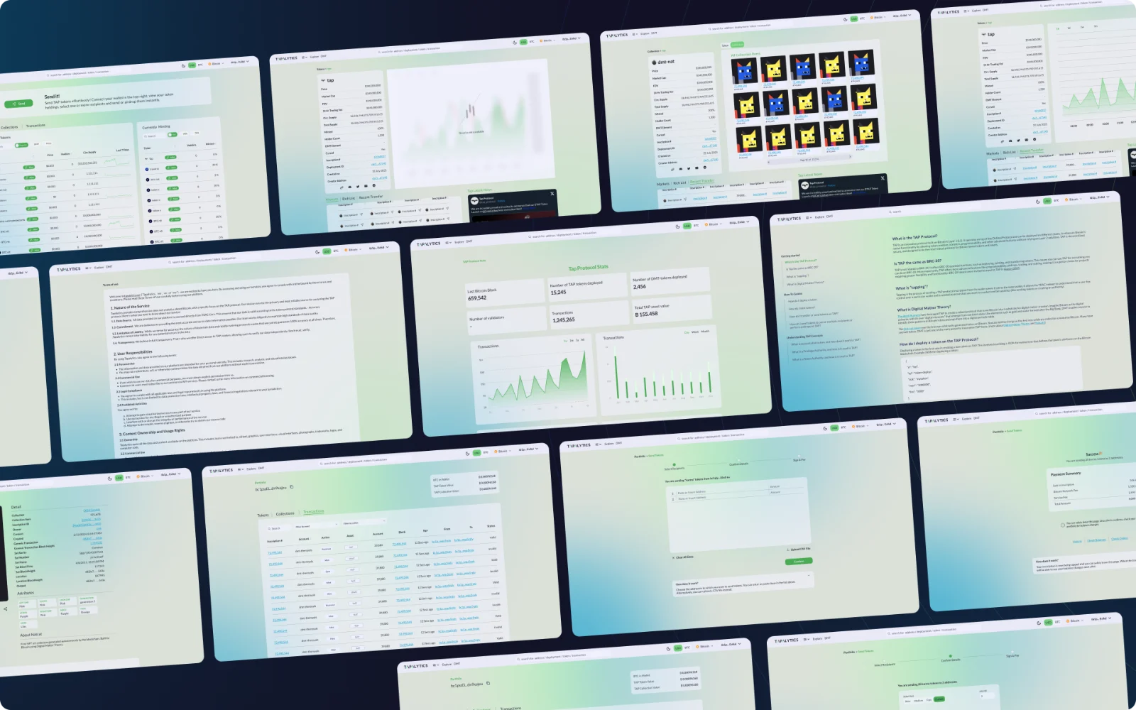 Tapalytics Token Analytics Dashboard mockup 6