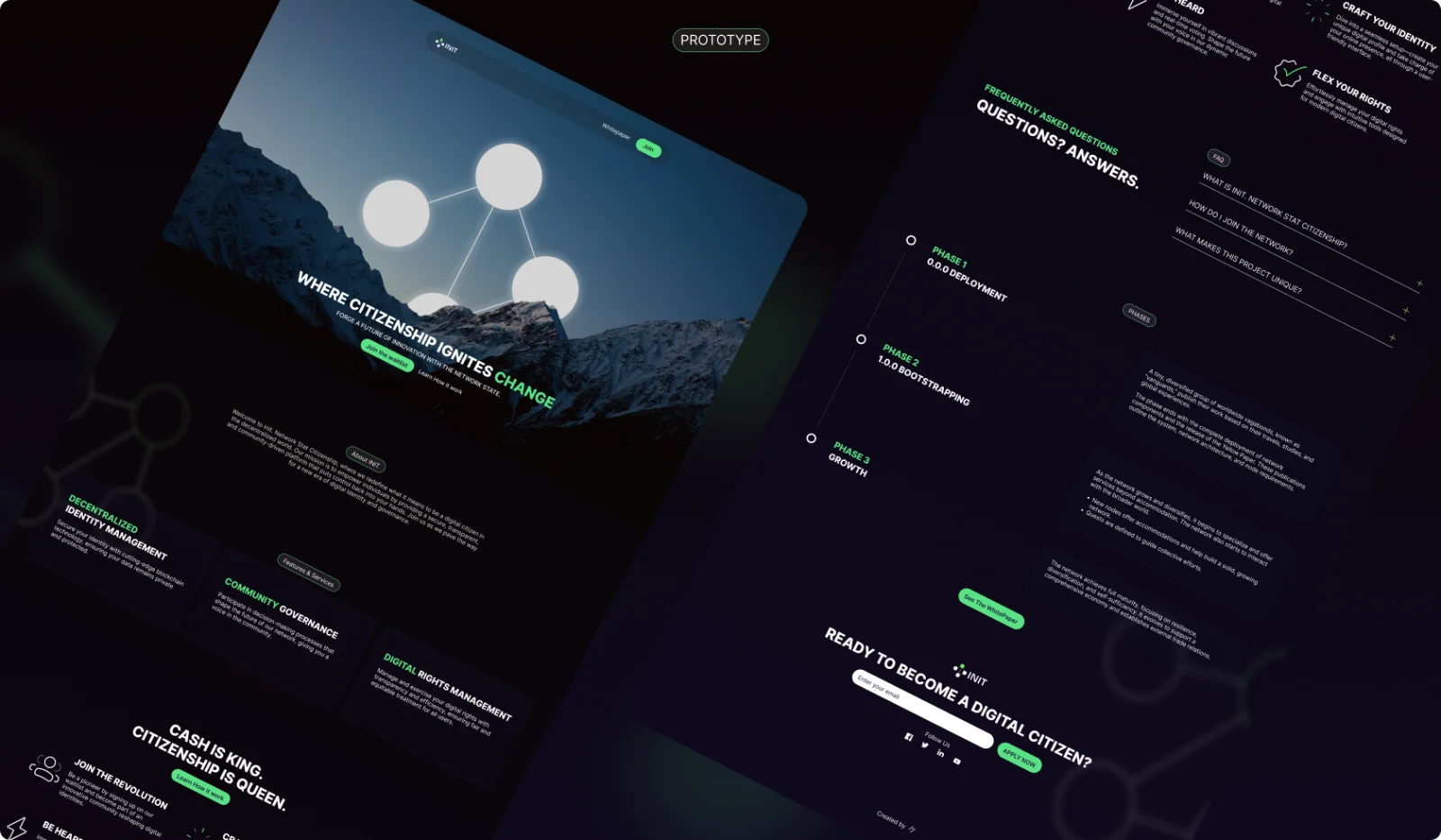 Init Landing Page mockup 2